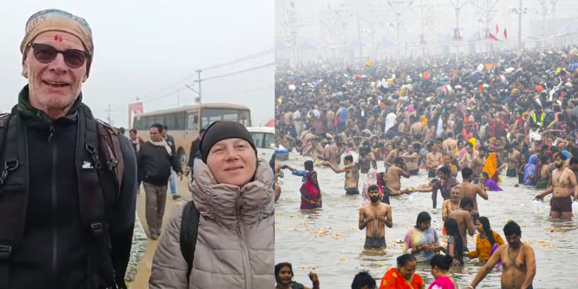 Foreign Devotees Join the Mahakumbh