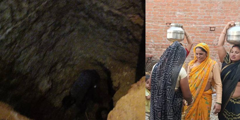 Room turned into well