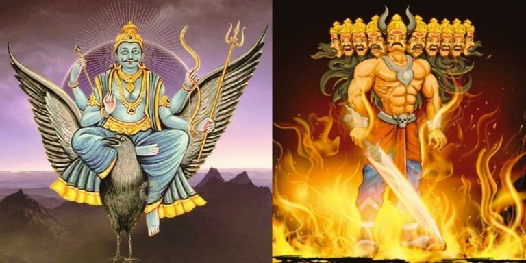 Shani Dev under feet