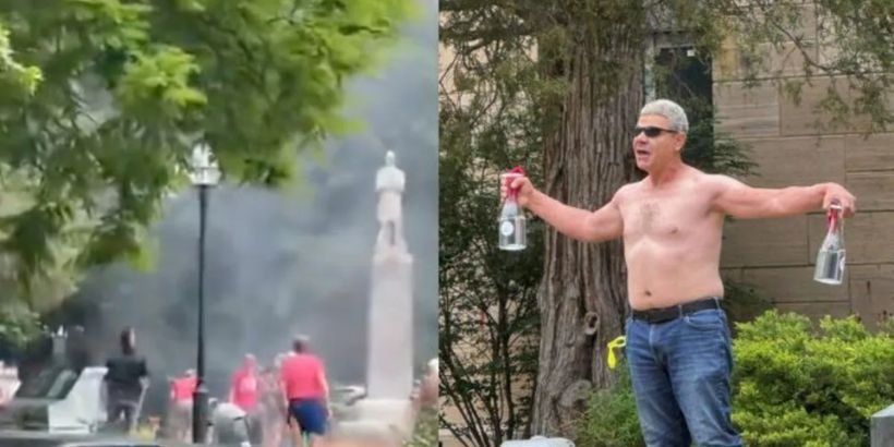 Petrol bomb attack USA